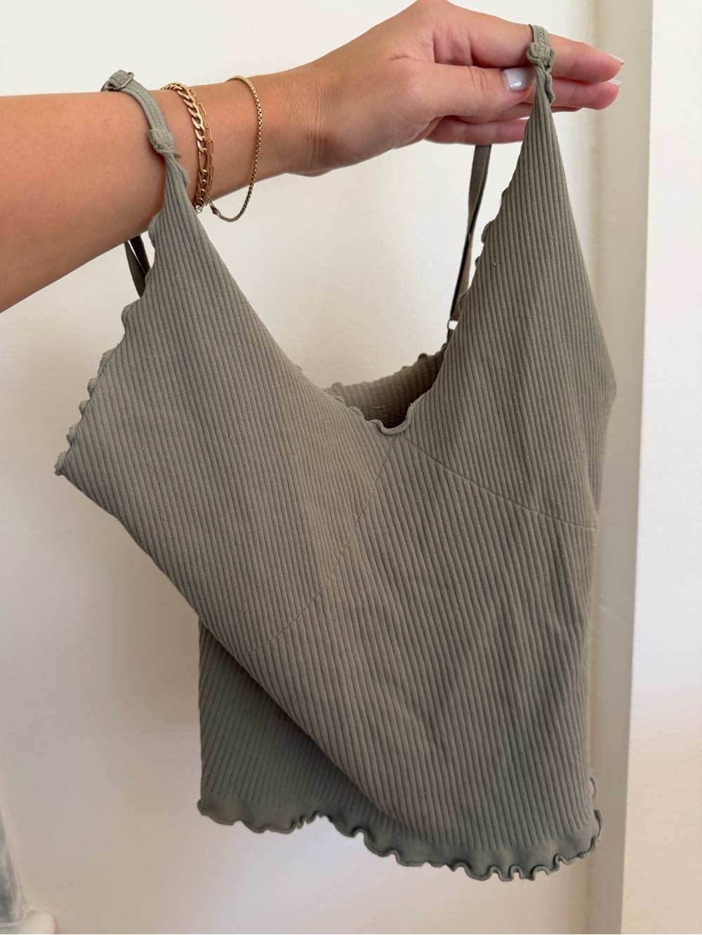 Free People Easy to Love Cami - Olive/Sage Green
